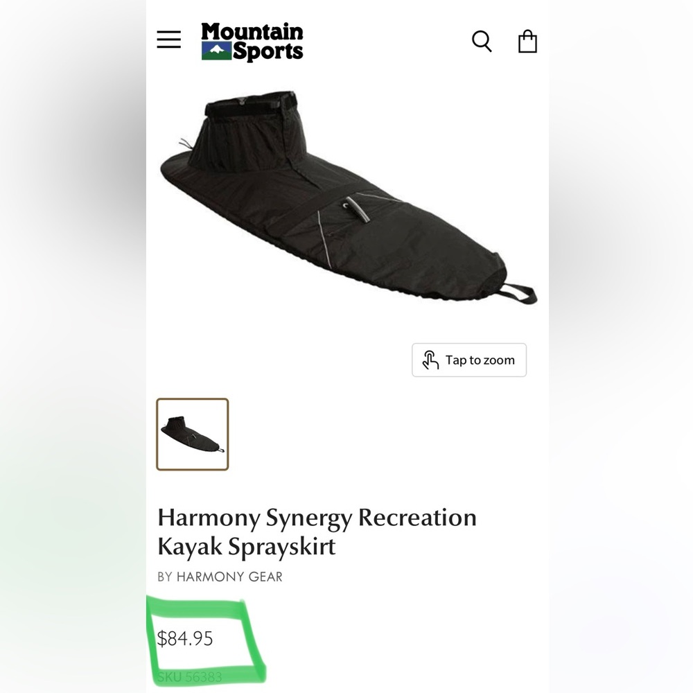 COPY - BNWT Harmony Synergy Sprayskirt 60/23